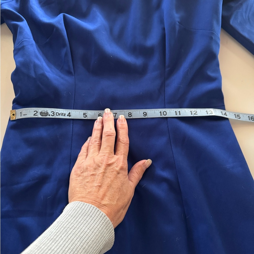 Custom Pinup Dress w Matching Cape in Royal Blue - Picture 10 of 10